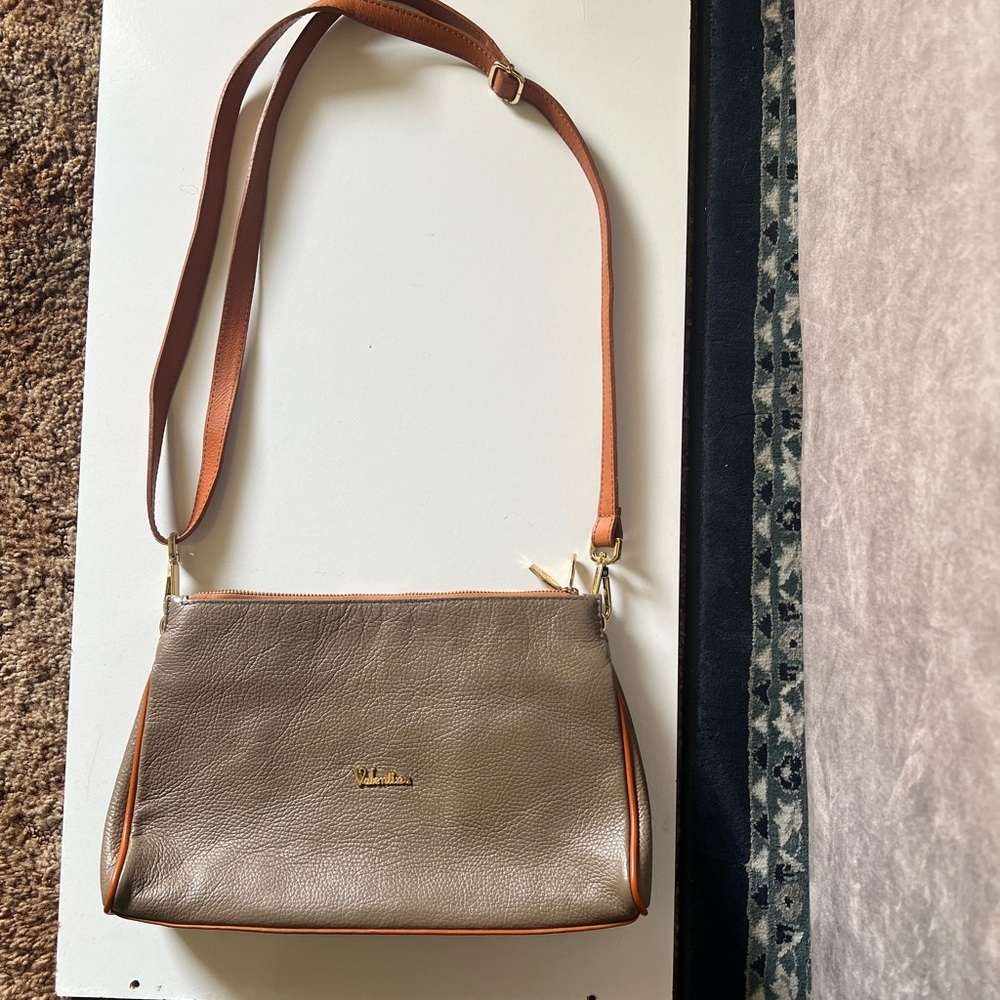 VALENTINA Brown Leather Shoulder Bag